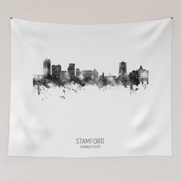 Item preview, Stamford Connecticut Skyline designed and sold by ArtPrints.