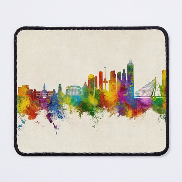 Item preview, Rotterdam The Netherlands Skyline designed and sold by ArtPrints.