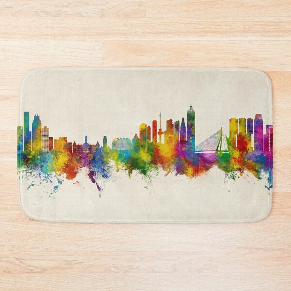 Item preview, Rotterdam The Netherlands Skyline designed and sold by ArtPrints.
