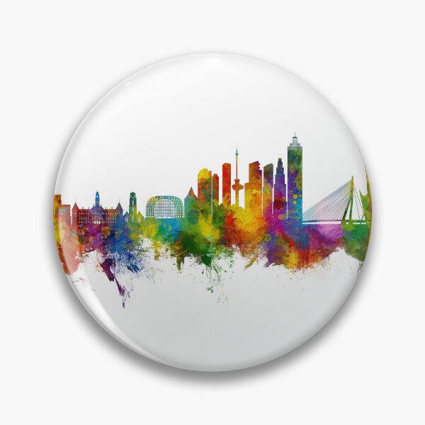 Item preview, Rotterdam The Netherlands Skyline designed and sold by ArtPrints.