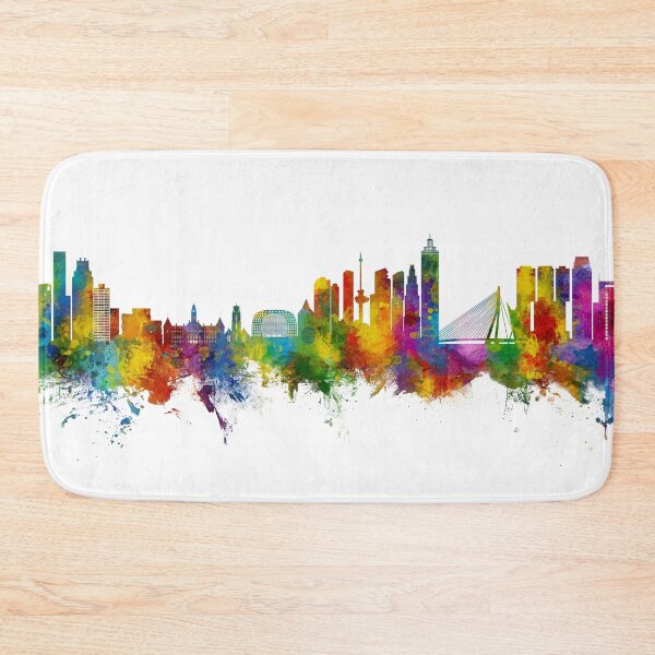 Item preview, Rotterdam The Netherlands Skyline designed and sold by ArtPrints.
