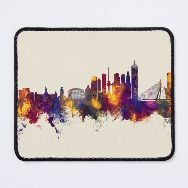 Item preview, Rotterdam The Netherlands Skyline designed and sold by ArtPrints.