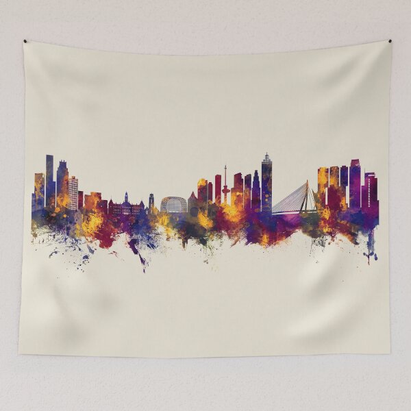 Artikelvorschau, Rotterdam The Netherlands Skyline entworfen und verkauft von ArtPrints.