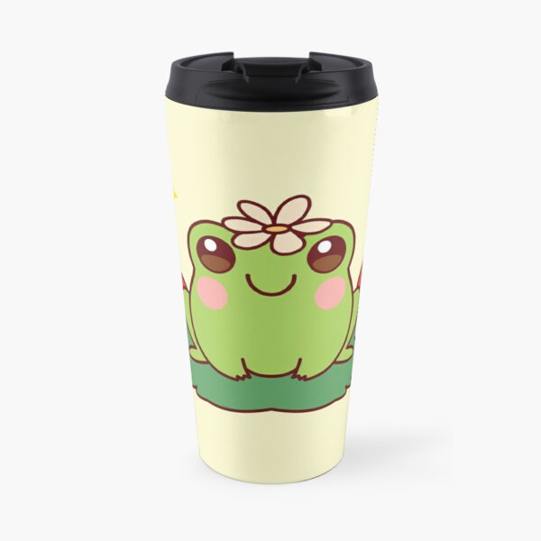 Froggy and Mushrooms Travel Coffee Mug