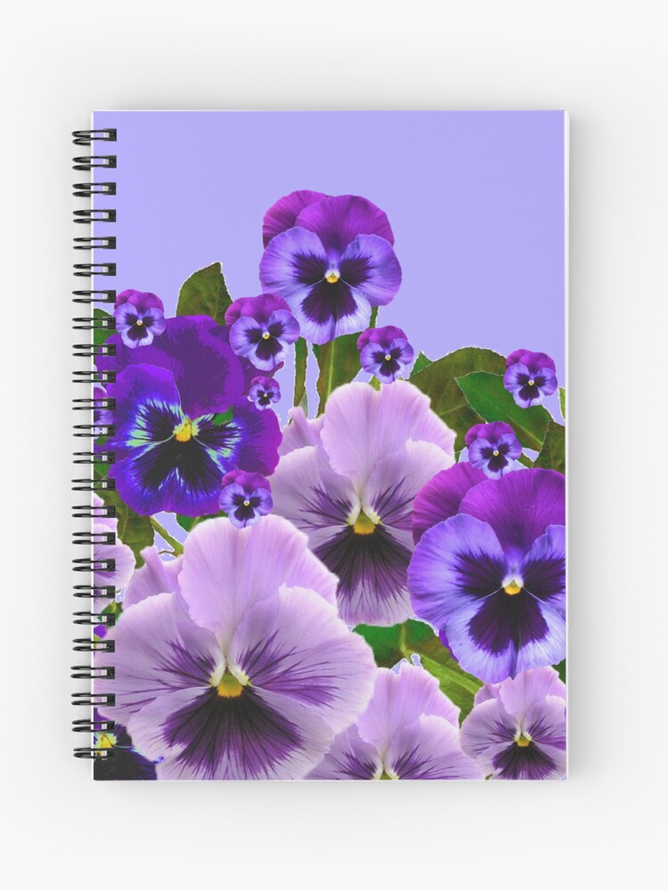 Cuaderno de espiral «TOQUE DE PRIMAVERA ROSA - PENSAMIENTO MORADO FLORES»  de sharlesart | Redbubble