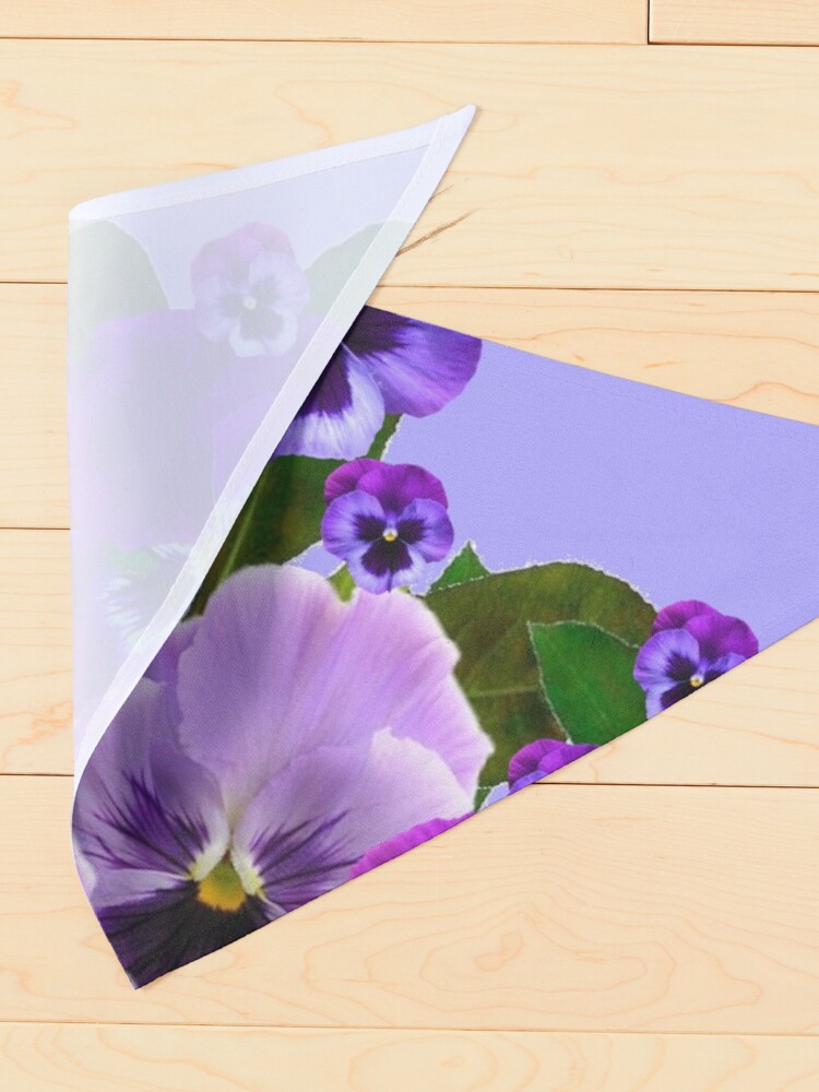 Alternate view of TOUCH OF SPRING PINK- PURPLE PANSY FLOWERS Pet Bandana