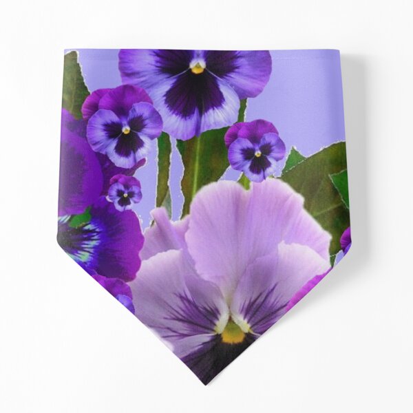 TOUCH OF SPRING PINK- PURPLE PANSY FLOWERS Pet Bandana