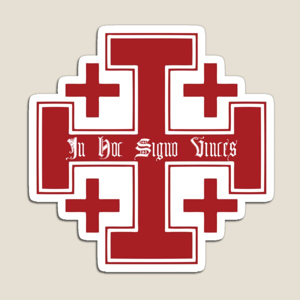 Red Crusader Cross Deus Vult Deus Vult Deus Vult Magnets | Redbubble