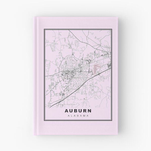 Item preview, Pastel Pink Minimalist Auburn Map designed and sold by Tamas Das.