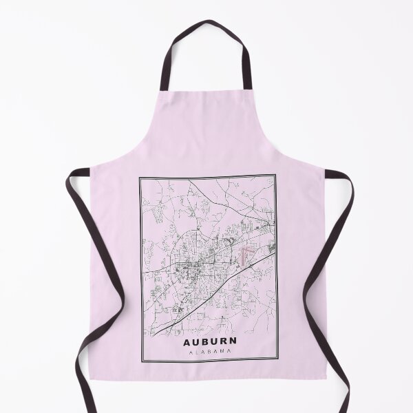 Item preview, Pastel Pink Minimalist Auburn Map designed and sold by Tamas Das.