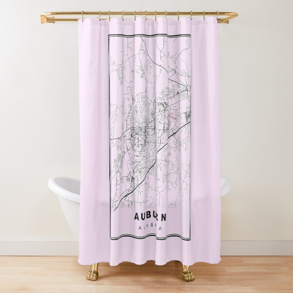 Item preview, Pastel Pink Minimalist Auburn Map designed and sold by Tamas Das.