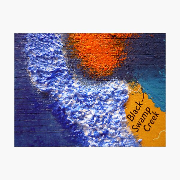 Item preview, Black Swamp Creek Maryland abstract collage designed and sold by JoAnnFineArt.