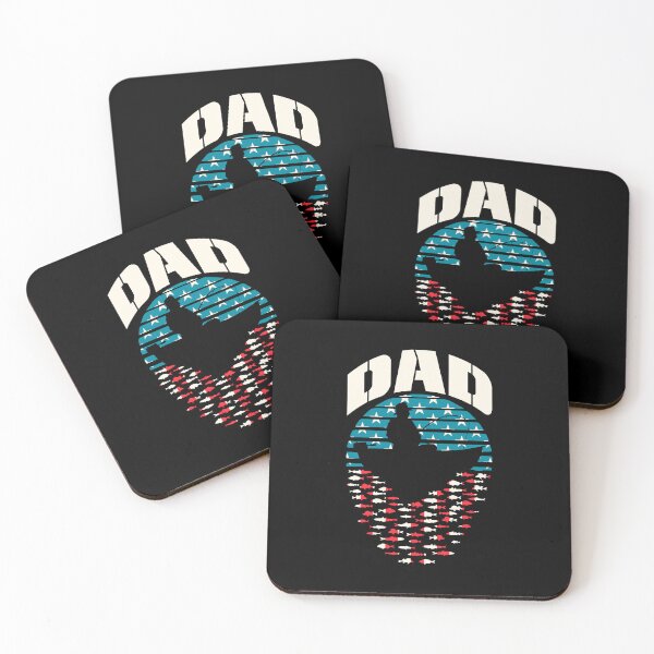 Item preview, Fisherman Dad Fishing Father's Day Retro Sunset USA Flag designed and sold by GrandeDuc.