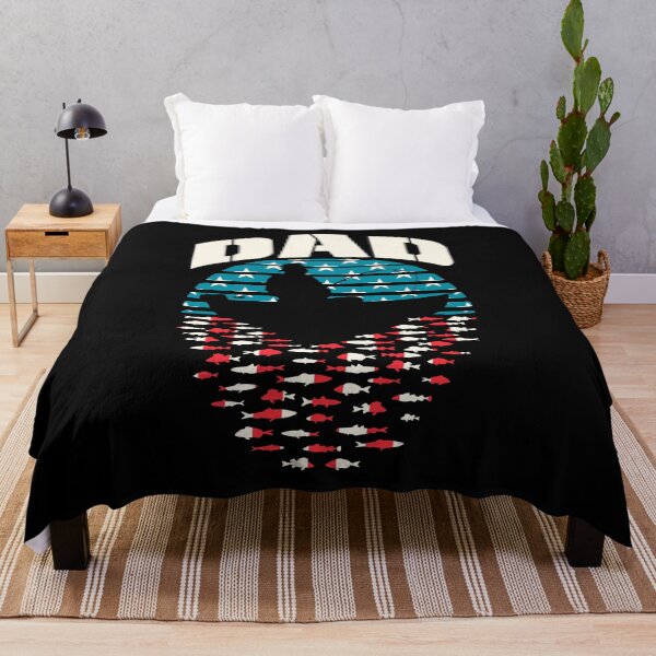 Item preview, Fisherman Dad Fishing Father's Day Retro Sunset USA Flag designed and sold by GrandeDuc.
