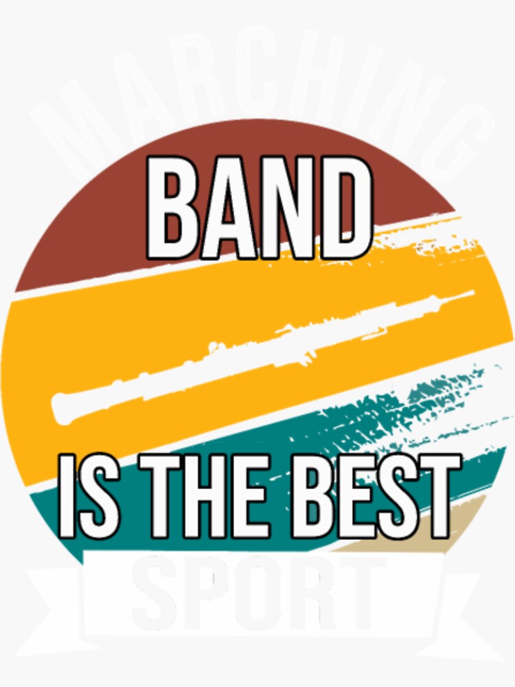 "Oboe Vintage Marching Band Music Funny Oboist" Sticker for Sale by