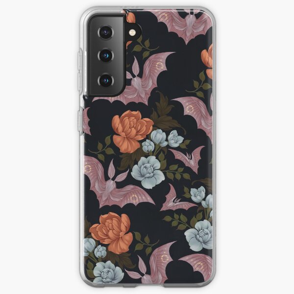 Botanique - mites et fleurs nocturnes Coque souple Samsung Galaxy