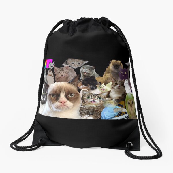 Funny Cats Compilation Drawstring Bags for Sale | Redbubble Funny Cats Compilation Drawstring Bags for Sale | Redbubble