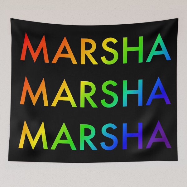 Item preview, Marsha Marsha Marsha P. Johnson Rainbow Pride designed and sold by Beefleaf.