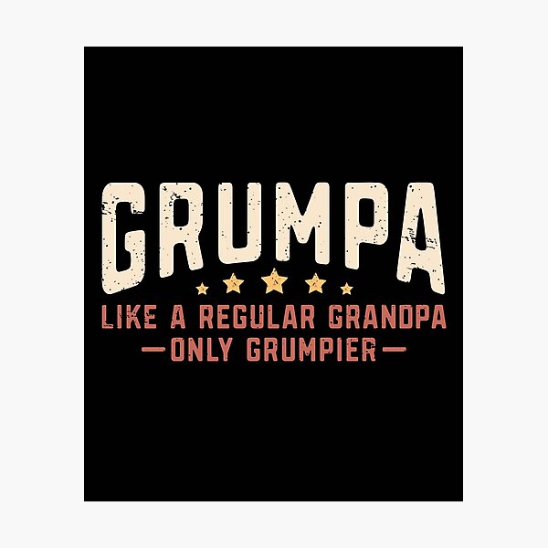Item preview, Vintage Grumpa Like A Regular Grandpa Only Grumpier Grumpy Grandfather Funny Gift  designed and sold by alenaz.