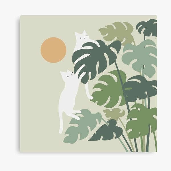 Aperçu de l'œuvre Chat et plante 42 créée et vendue par ilovedoodle.