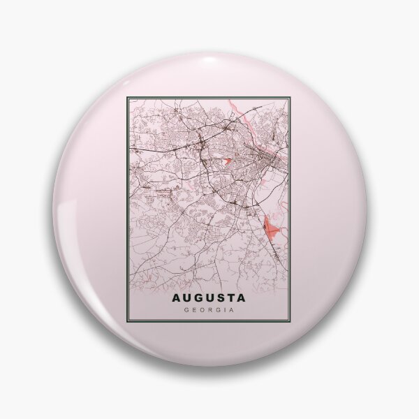 Item preview, Pastel Pink Minimalist  Augusta Map designed and sold by Tamas Das.