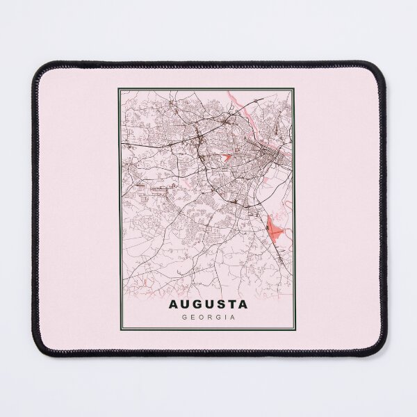 Item preview, Pastel Pink Minimalist  Augusta Map designed and sold by Tamas Das.