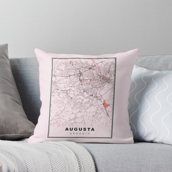 Item preview, Pastel Pink Minimalist  Augusta Map designed and sold by Tamas Das.