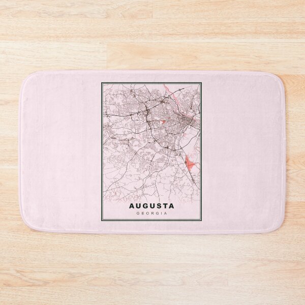 Item preview, Pastel Pink Minimalist  Augusta Map designed and sold by Tamas Das.