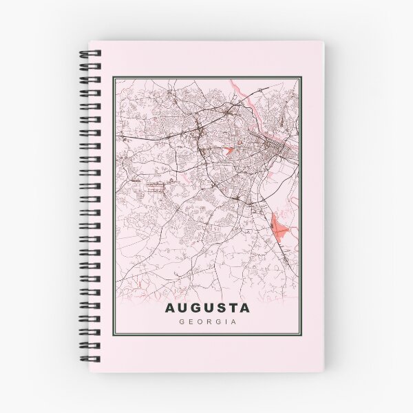Item preview, Pastel Pink Minimalist  Augusta Map designed and sold by Tamas Das.