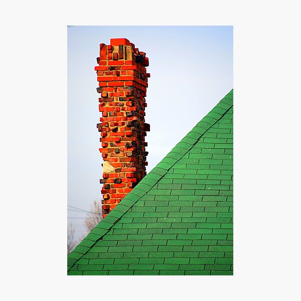 Item preview, Red Chimney and Green Shingles designed and sold by Alex Greenwood.
