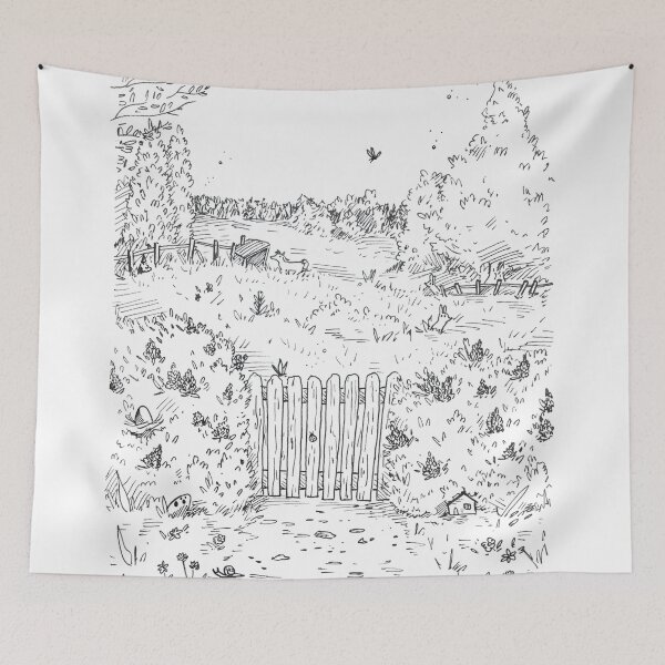Item preview, cozy landscape with bunnies designed and sold by Elizabeth200401.