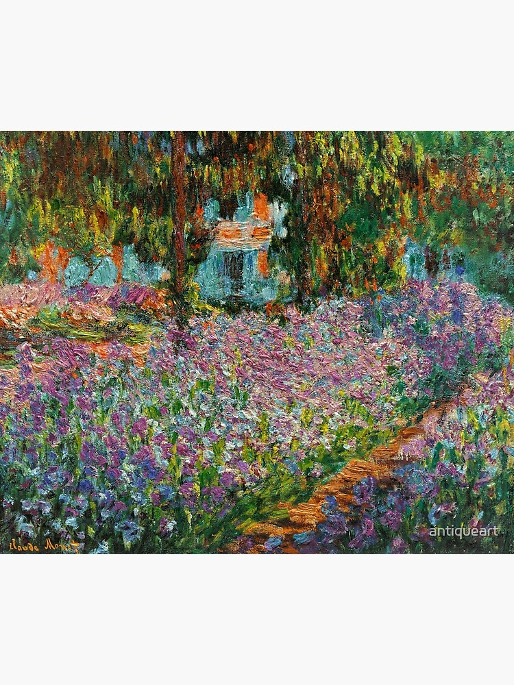  Irises In Monet's Garden At Giverny by Claude Monet Poster