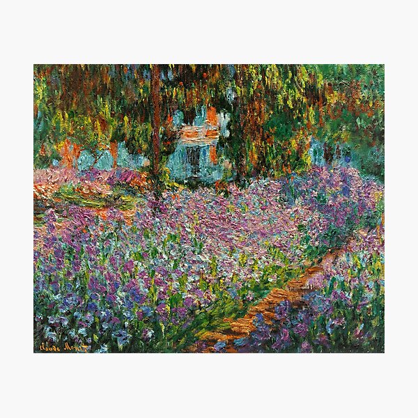 Irises In Monet's Garden At Giverny by Claude Monet Photographic Print