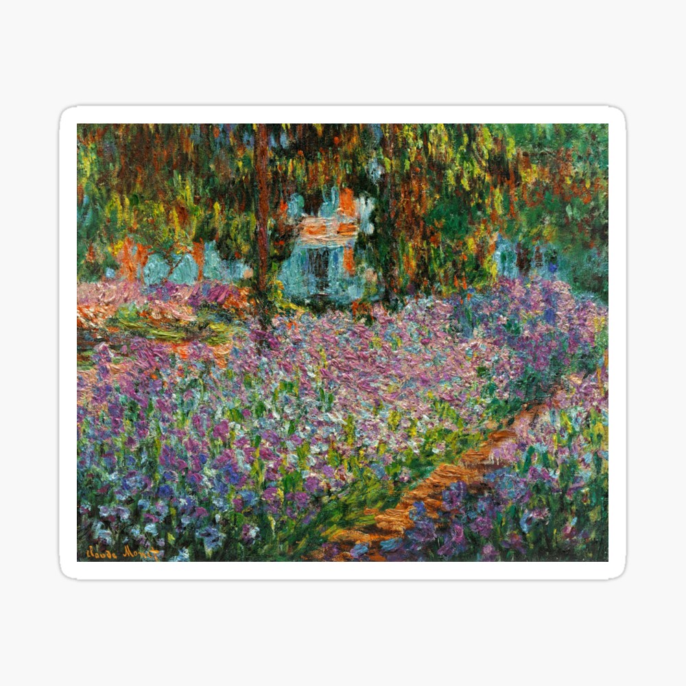  Irises In Monet's Garden At Giverny by Claude Monet Poster
