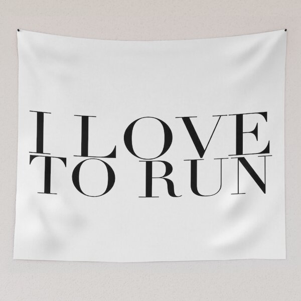 Item preview, I Love to Run in Black designed and sold by KirstenJRenfroe.