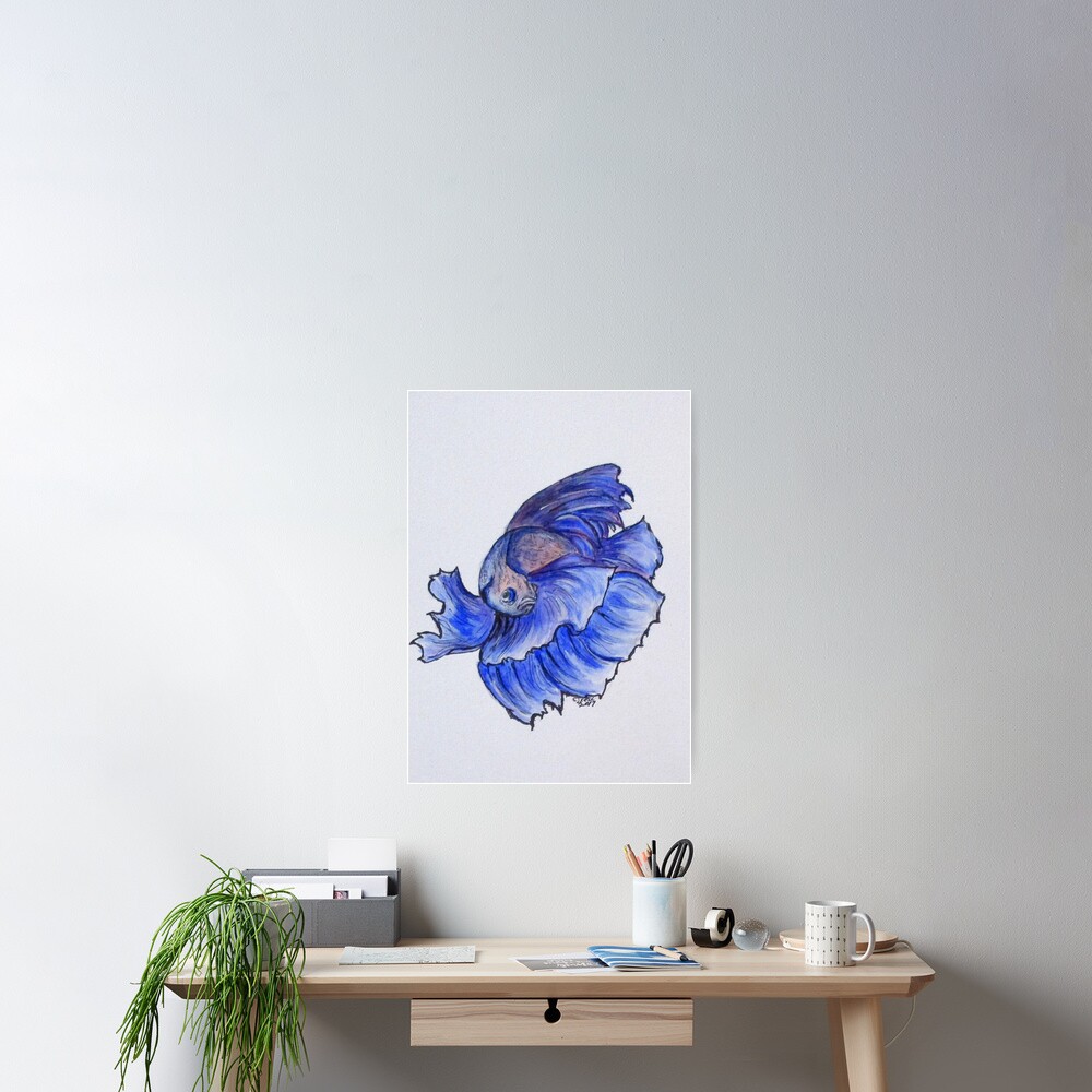 Ralphi, Betta Fish Digital Enhanced Poster