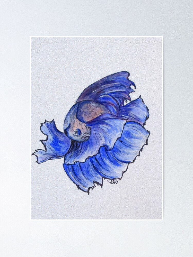 Alternate view of Ralphi, Betta Fish Digital Enhanced Poster