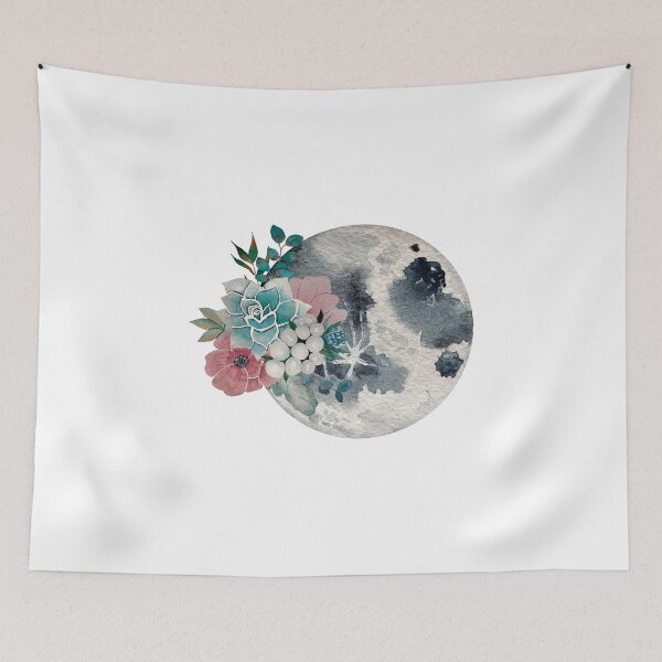 Item preview, Moon and flowers designed and sold by badretop.