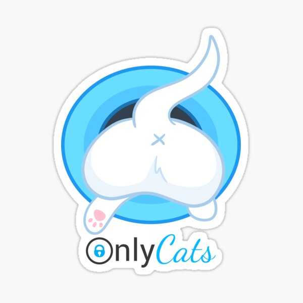 Only Cats - Stuck Cat Butt Sticker