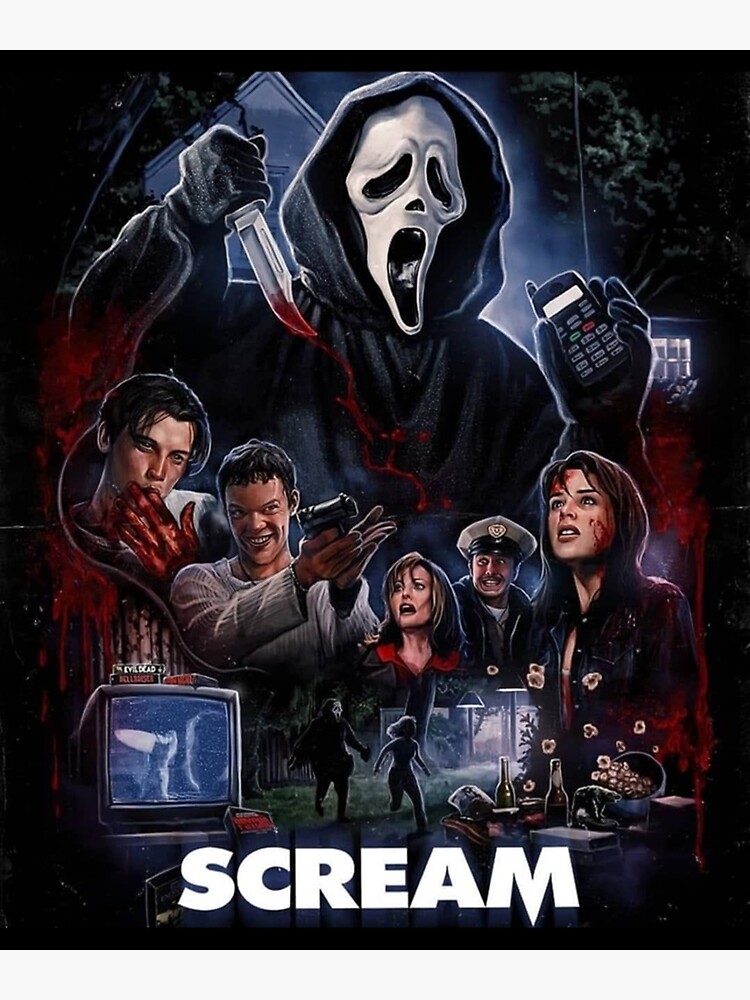 Ghost Face Scream Scary Movie Poster Print by Chris Oz Fulton