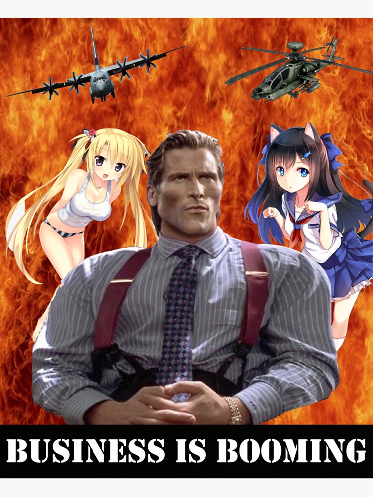 "Business is Booming Meme " Sticker for Sale by HitTheBalances Redbubble