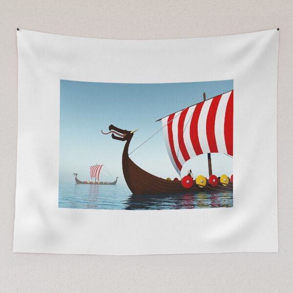 Item preview, Viking ships in the open sea designed and sold by MIRO3D.