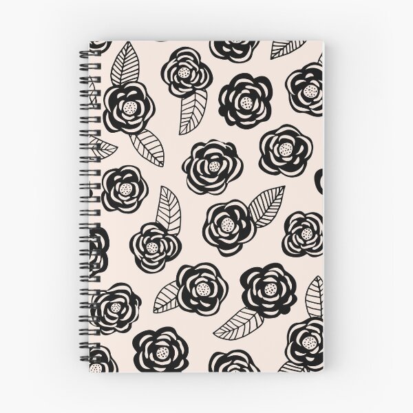 Item preview, Monochrome Minimalist Cut-out Rose Pattern designed and sold by pixelgarden.