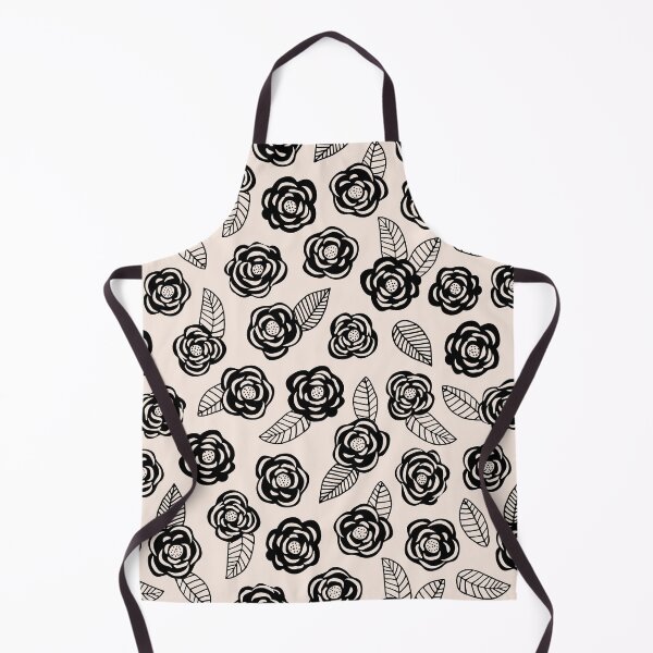 Item preview, Monochrome Minimalist Cut-out Rose Pattern designed and sold by pixelgarden.