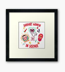 Support Women in Science Framed Print