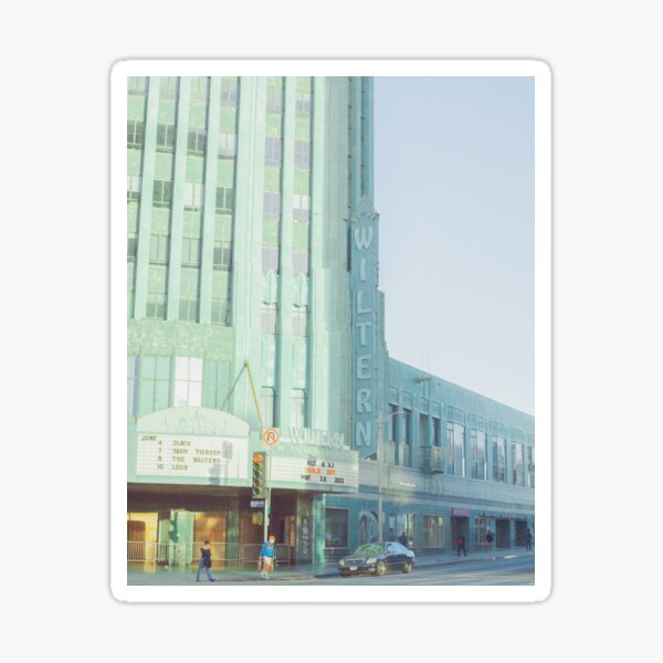 Retro Art Deco Architecture Wiltern Theatre Los Angeles Sticker