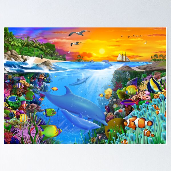 Item preview, Tropical Island Bay designed and sold by GeraldNewtonArt.