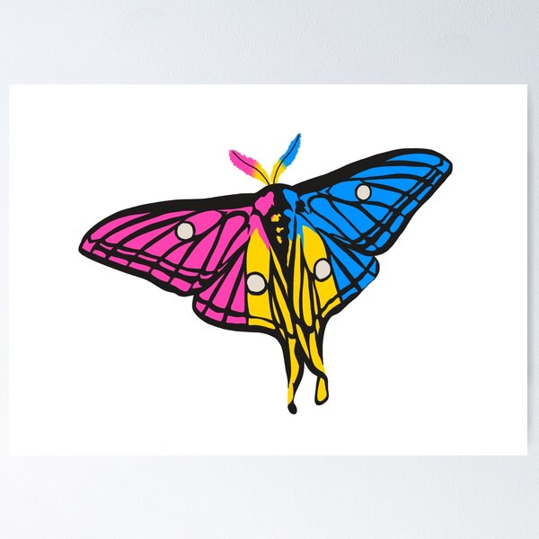 Item preview, Pansexual Pride Moth designed and sold by SamanthaDrage.