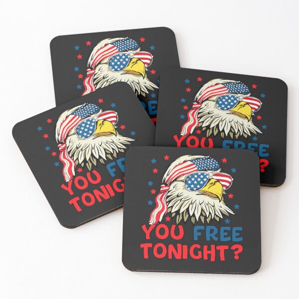 Item preview, You Free Tonight Bald Eagle Mullet American Flag 4th Of July T-Shirt designed and sold by margettekwbg.
