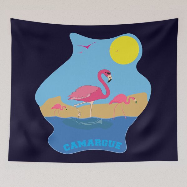 Item preview, Flamingos on the edge of the Camargue beach designed and sold by Astralia.